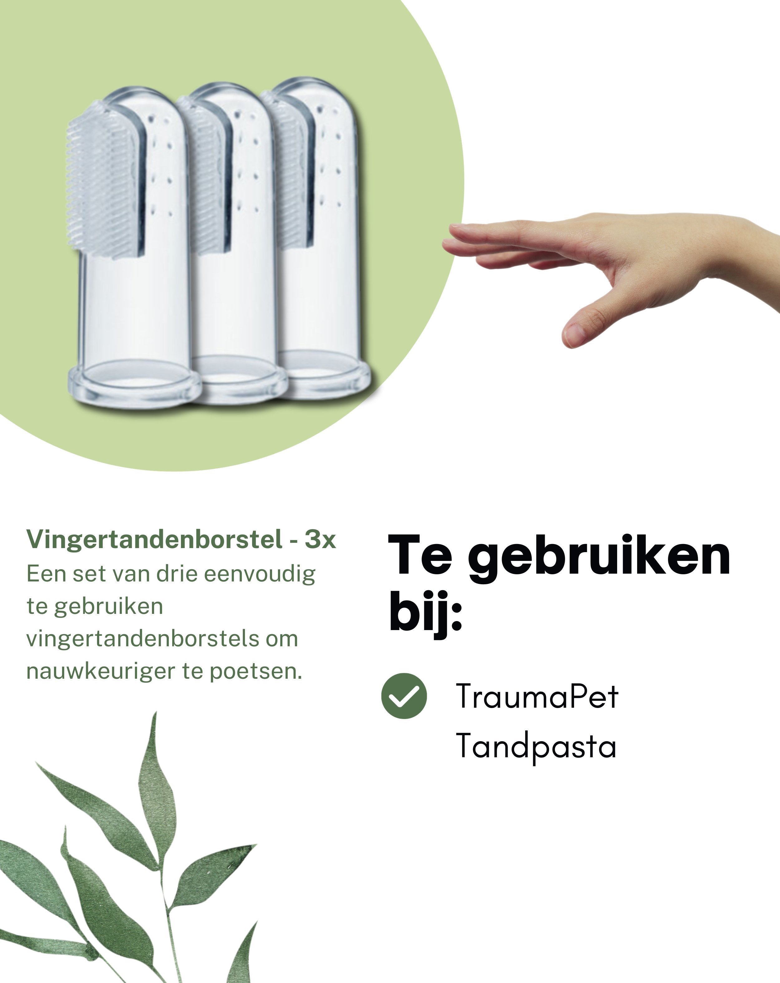 TraumaPet Nederland | Vinger Tandenborstel - 3x